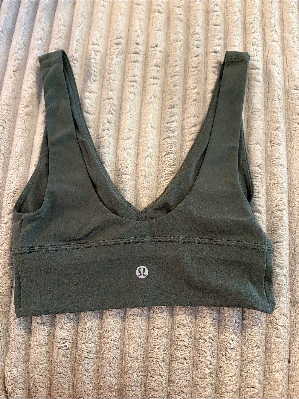 NWOT! Lululemon athletica Deep Olive Scoop-Front Sports Bra